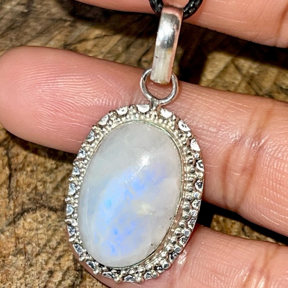 Rainbow Moonstone “The Visionary Stone” Pendant 1 1/2”